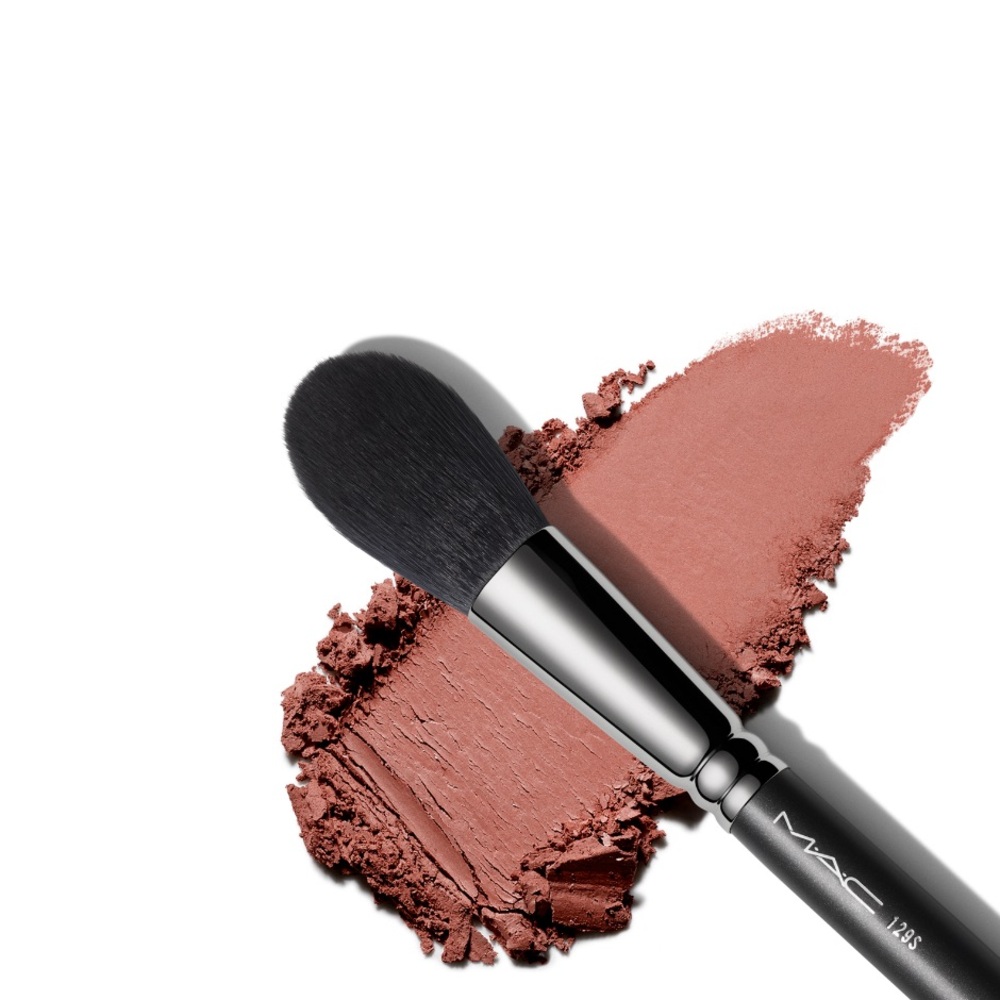 Mac 129S Powder/Blush Makeup Brush Synthetic Bristles Brand New Authentic - Picture 5 of 10